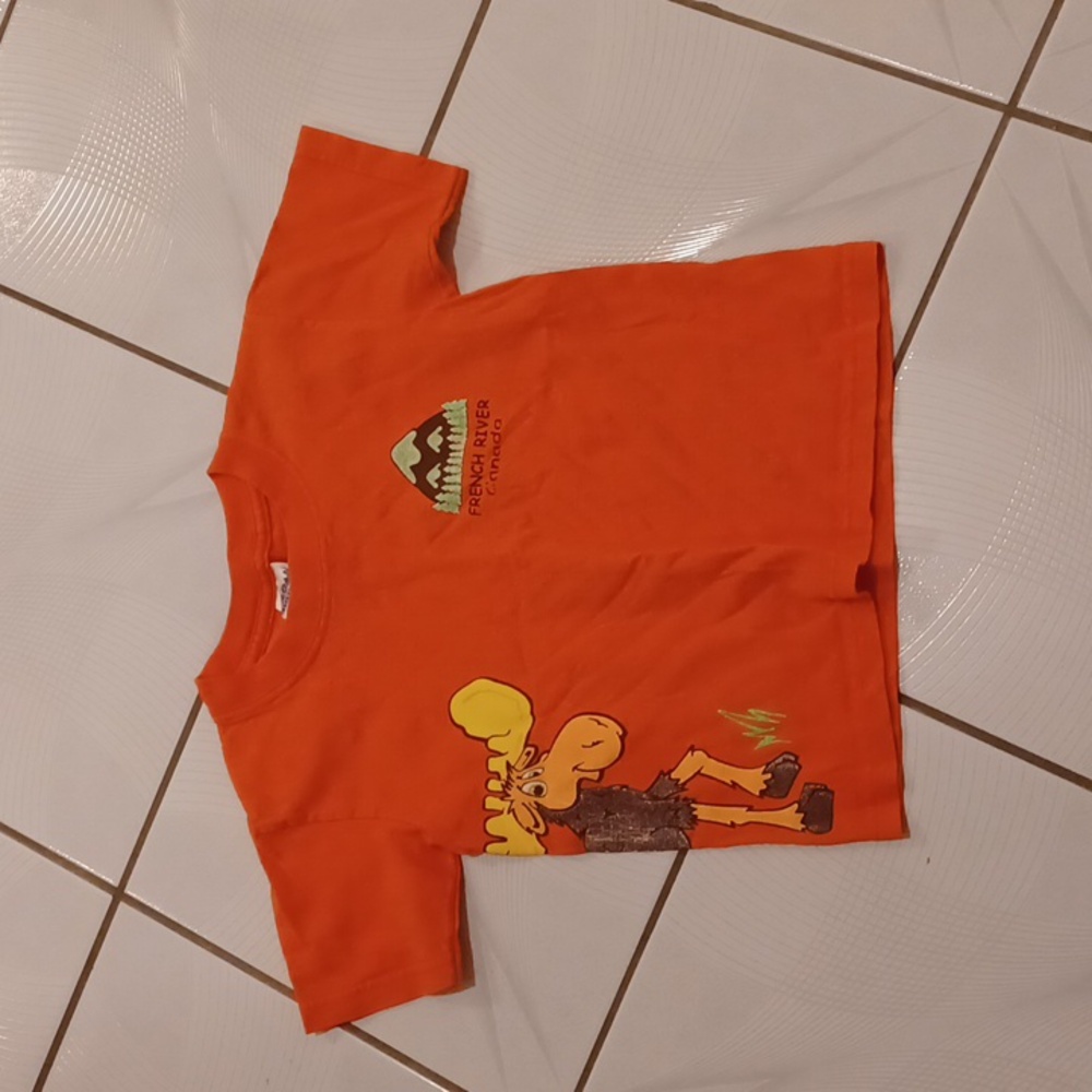 4/$30 Orange Moose Tee - Size XS (Youth)